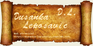 Dušanka Leposavić vizit kartica